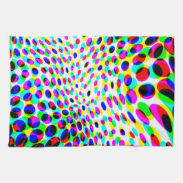 おもしろいカラフル円 キッチンタオル