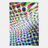 おもしろいカラフル円 キッチンタオル (縦)