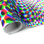 おもしろいカラフル円 ラッピングペーパー (ロールコーナー)