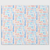 おもしろいカラフル名のラッパーソナライズされたピング紙 ラッピングペーパー (フラット)