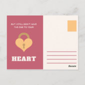 おもしろいカラフル図解入りの、写真付きの鍵 ポストカード (裏面)