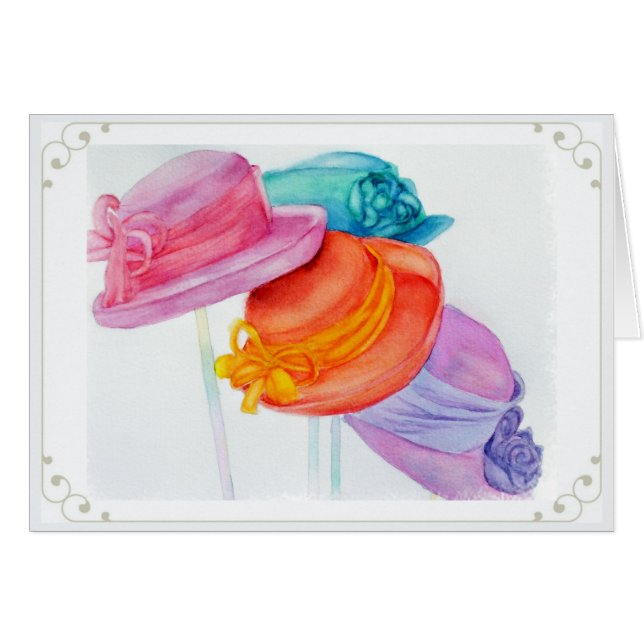 おもしろいカラフル帽子ありがとう (正面横)