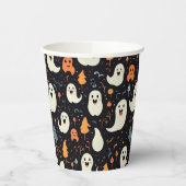 おもしろいカラフル幽霊ハロウィーン 紙コップ (左)