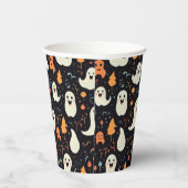 おもしろいカラフル幽霊ハロウィーン 紙コップ (右)