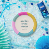 おもしろいカラフル幾何ユニークブライダルシャワー ペーパープレート (パーティー)