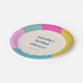 おもしろいカラフル幾何ユニークブライダルシャワー ペーパープレート (アングル)