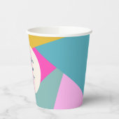 おもしろいカラフル幾何ユニークブライダルシャワー 紙コップ (左)