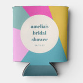 おもしろいカラフル幾何ユニークブライダルシャワー 缶クーラー (正面)