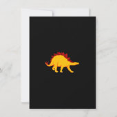 おもしろいカラフル恐竜バースデーパーティ招待状 招待状 (裏面)