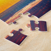 おもしろいカラフル惑星の上空の銀河の嵐宇宙 ジグソーパズル (側面)