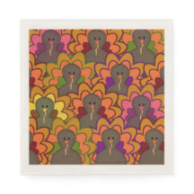 おもしろいカラフル感謝祭タキーズホリデーナプキンス