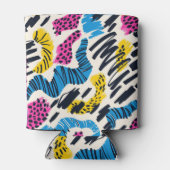 おもしろいカラフル抽象芸術の動物型のスケッチ 缶クーラー (裏面)