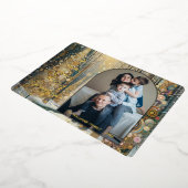 おもしろいカラフル抽象芸術ウィンターワンダーランドアート金ゴールド 箔シーズンカード (回転した状態)