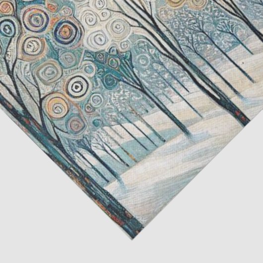 おもしろいカラフル抽象芸術ウィンターワンダーランドアート 薄葉紙 (詳細)