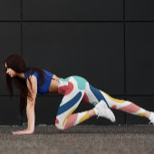 おもしろいカラフル抽象芸術スタイリッシュおもしろい レギンス