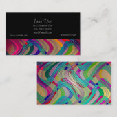おもしろいカラフル抽象芸術デザイン 名刺 (正面/裏面)