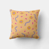 おもしろいカラフル抽象芸術ドット#pattern クッション (裏面)