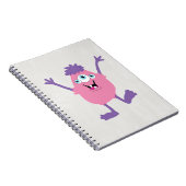 おもしろいカラフル抽象芸術パターンキッズモンスター ノートブック (右側)