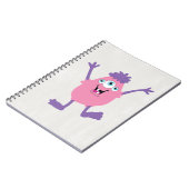 おもしろいカラフル抽象芸術パターンキッズモンスター ノートブック (左側)