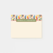 おもしろいカラフル抽象芸術パターン名 ポストイット (正面)