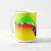おもしろいカラフル抽象芸術フラクタル コーヒーマグカップ (正面左)