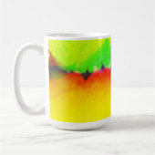 おもしろいカラフル抽象芸術フラクタル コーヒーマグカップ (左)