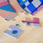 おもしろいカラフル抽象芸術図形 ジグソーパズル (側面)