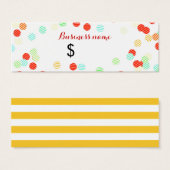 おもしろいカラフル振りかける価格ラベル (正面&裏面)