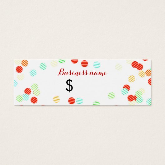 おもしろいカラフル振りかける価格ラベル (正面)