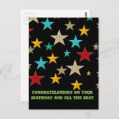 おもしろいカラフル星 ポストカード (正面/裏面)