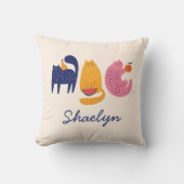 おもしろいカラフル果実名 クッション (正面)