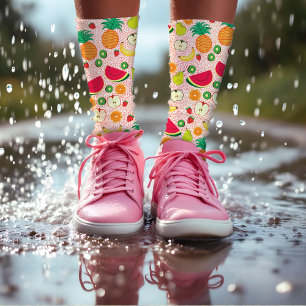 おもしろいカラフル果実夏ヘルシーベジタリアン ソックス