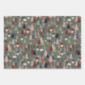 おもしろいカラフル格言クリスマスツリーフェスティバル ラッピングペーパーシート (正面3)