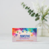 おもしろいカラフル水彩画 名刺 (スタンド正面)