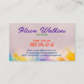 おもしろいカラフル水彩画 名刺 (裏面)