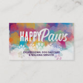 おもしろいカラフル水彩画 名刺 (正面)