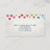 おもしろいカラフル水彩画 名刺 (裏面)