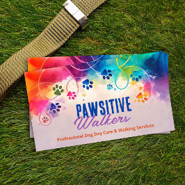 おもしろいカラフル水彩画 名刺