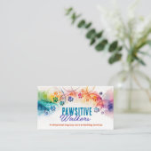 おもしろいカラフル水彩画 名刺 (スタンド正面)