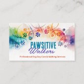 おもしろいカラフル水彩画 名刺 (正面)