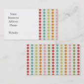 おもしろいカラフル水玉模様を行に並べる 名刺 (正面/裏面)