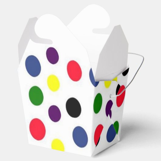 おもしろいカラフル水玉模様 フェイバーボックス (オープン)