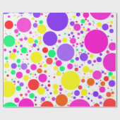 おもしろいカラフル水玉模様 ラッピングペーパー (フラット)