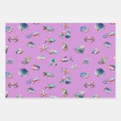 おもしろいカラフル沿岸海生航海の ラッピングペーパーシート (正面3)