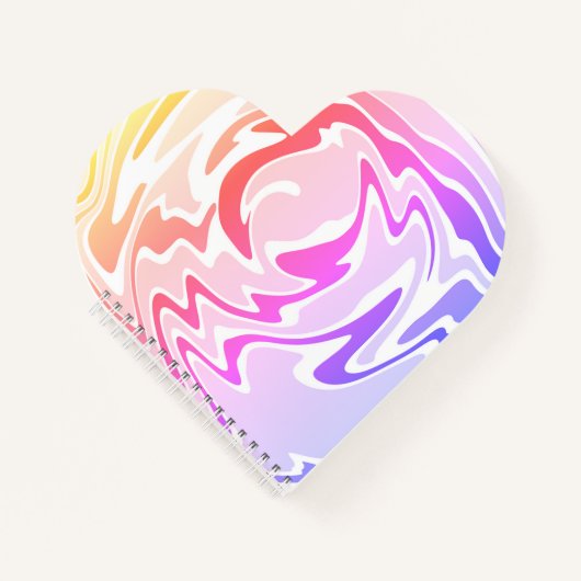 おもしろいカラフル液スワール ノートブック (正面)