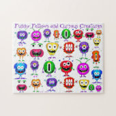 おもしろいカラフル漫画の怪物 ジグソーパズル (横)