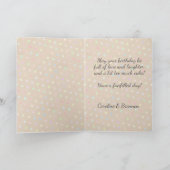 おもしろいカラフル点々のある大事な行事おめでとう カード (内部)