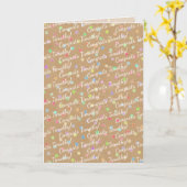 おもしろいカラフル点々のある大事な行事おめでとう カード (黄色い花)