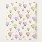 おもしろいカラフル熱気球パターン プランナー手帳 (裏面)