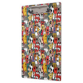 おもしろいカラフル犬 クリップボード (左)